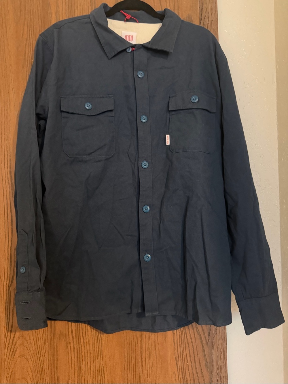 Topo Designs Navy Blue Casual Button-Down Shirt